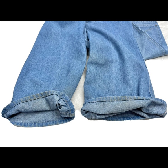 Vintage 80s Levi’s Orange Tab Jeans Size 32 Soft Denim Distressed Blue - Picture 5 of 12
